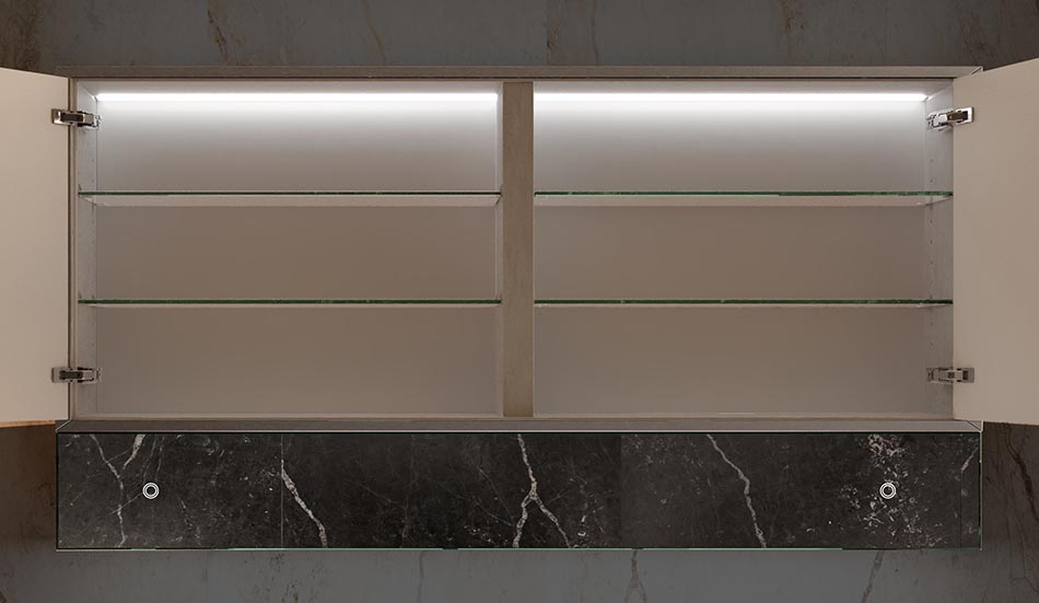 LED-kapike Lily nutika peegli ja Bluetooth-funktsiooniga | ARTFORMA