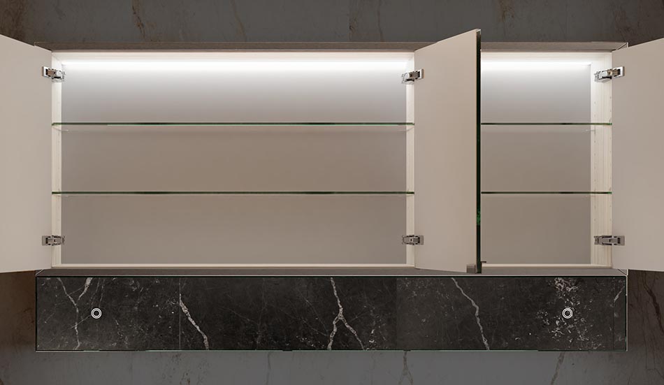 LED-kapike Lily nutika peegli ja Bluetooth-funktsiooniga | ARTFORMA