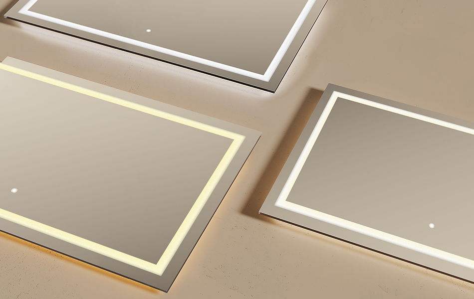 LED-valgustust juhitakse puutepaneeliga. Ühe puudutusega lülitate taustavalgustuse sisse ja välja, valgustuse sisselülitatuna hoides lülitit muutate LED-valgustuse temperatuuri.