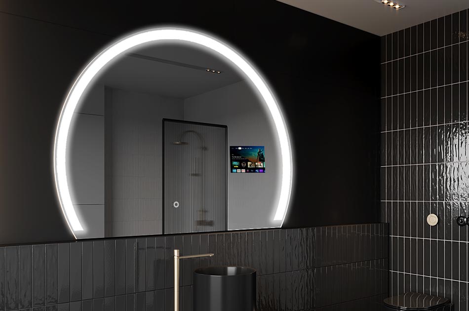 Ebatavaline LED-peegel ilmateate ekraani ja puutetundliku paneeliga | ARTFORMA