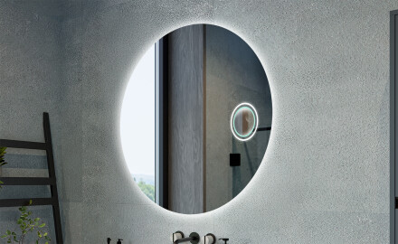 Ümmargused klassikalised peeglid valgustusega