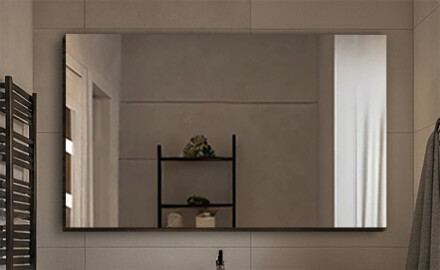 Peeglid dekoratiivse kattega ilma valgustuseta