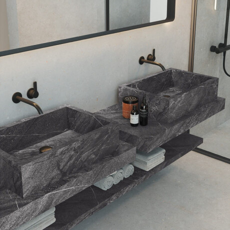Glasuuritud põrandaplaat 60x120 cm, antratsiitne, kivimustriline, matt A4H1139 Agathos Anthracite #7