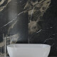 Suurformaadiline gres-plaat 120x270 cm, mattmust, kuldse joonega, rektifitseeritud A4H196 Pierre Black #2