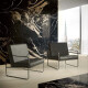 Suurformaadiline gres-plaat 120x270 cm, mattmust, kuldse joonega, rektifitseeritud A4H196 Pierre Black #3