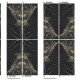 Suurformaadiline gres-põrandaplaat 120x280 cm, Bookmatch, must, läikiv, kuldse joonega, rektifitseeritud A4H203 Pierre Black #3