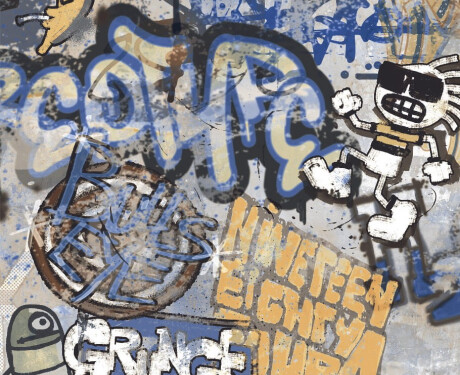 Glasuuritud põrandaplaat 120x280 cm, matt-hall, rektifitseeritud A4H248 City Graffiti Grey