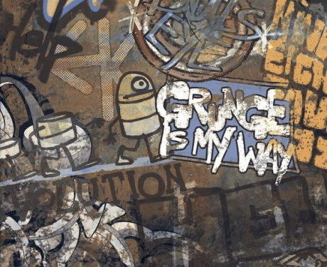 Suurformaadiline 120x280 cm matt, rektifitseeritud glasuuritud põrandakeraamika A4H262 City Graffiti Multicolor