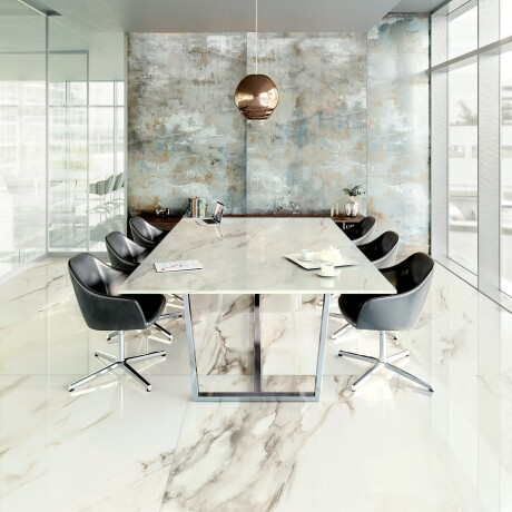 Suurformaadiline gres-plaat 120x270 cm, hallide soontega, matt, rektifitseeritud A4H463 Calacatta #14