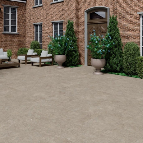 Põrandakeraamilised plaadid 100x100, ristlõigatud travertiin, matt, hall-beež taupe A4H499 Chrono Stone #3