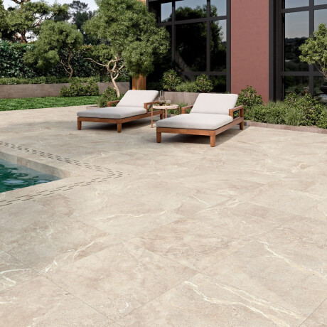 Veeniga kivikeraamiline põrandaplaat 100x100, matt, hall-beež taupe A4H508 Volterra Bone #2