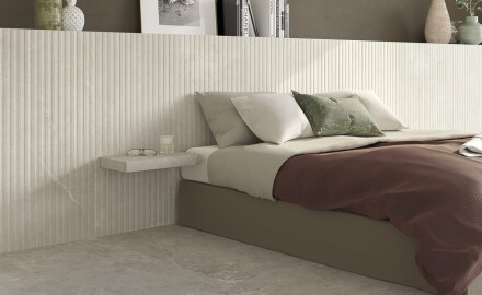 Ribitud põrandaplaat 60x120, helehall, matt, A4H510 Rigat-One Ermetica Bianco