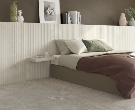 Ribitud põrandaplaat 60x120, helehall, matt, A4H510 Rigat-One Ermetica Bianco
