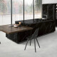 Suurformaadiline keraamiline plaat 120x280, must marmor valgetega soontega, läikiv A4H687 Markina Black #7