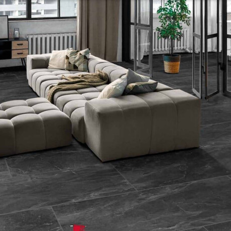 Glasuuritud põrandaplaat 60x120 cm, mattmust, rektifitseeritud A4H85 Iroc Black #18
