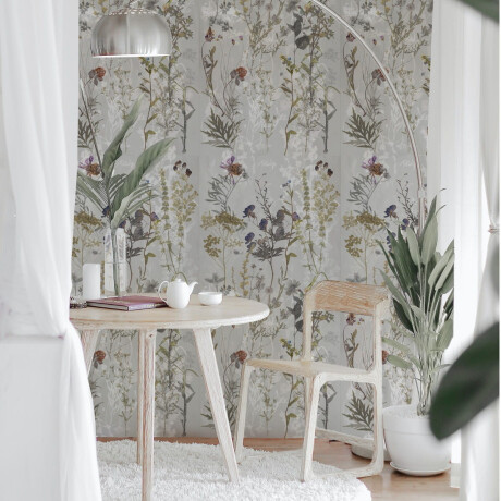 Seinale paigaldatav gres 60x120 cm, hall, lillemustritega, matt, A4H919 Glame #3