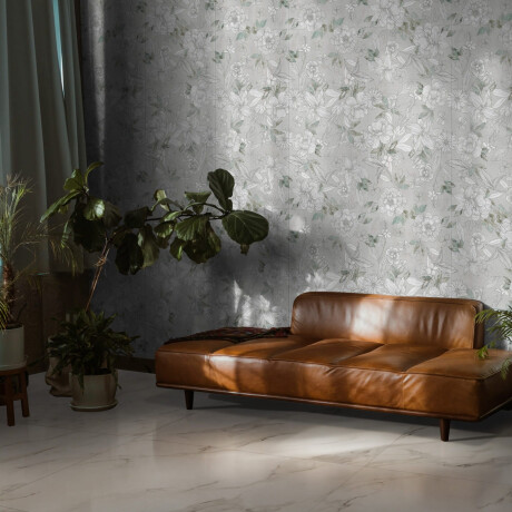 Seinale mõeldud gres 60x120 cm, hall, lillemustritega, matt, A4H923 Lirio #1