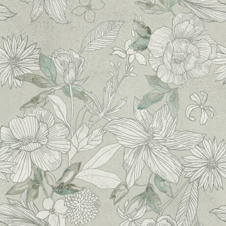 Seinale mõeldud gres 60x120 cm, hall, lillemustritega, matt, A4H923 Lirio #4