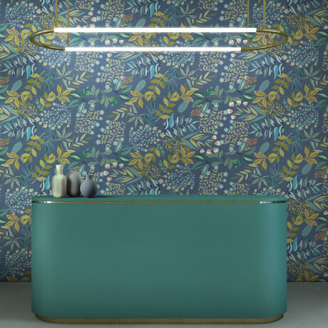 Seinale mõeldud keraamilised plaadid 60x120 cm, sinised, taimemustritega, matt, A4H924 Majorele #3