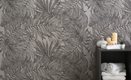 Seinale paigaldatav gres 60x120 cm, hall, taimemustritega, matt, A4H925 Panaria