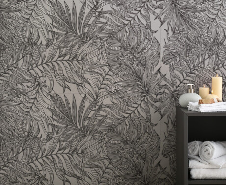 Seinale paigaldatav gres 60x120 cm, hall, taimemustritega, matt, A4H925 Panaria