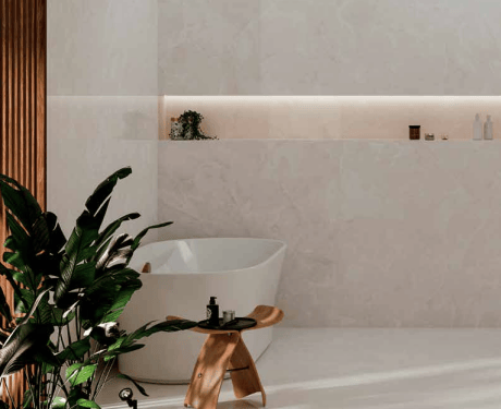 Suurformaadiline gres 100x100, marmor mustritega, läikiv A4H941 Saffire Cream
