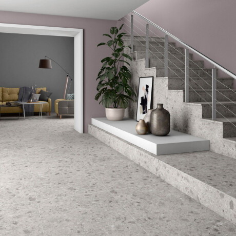 Glasuuritud põrandaplaat 60x120 Grey, matt, rektifitseeritud, A4H97, terrazzo #10