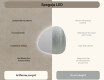 Ebaregulaarne peegel LED valgustatud dekoratiivne disain 54x54cm jaheda LED värviga 7000K, sooja värviga 3000K või neutraalse värviga 4500K #6