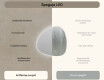 Ebaregulaarne peegel LED valgustatud dekoratiivne disain 74x74cm jaheda LED värviga 7000K, sooja värviga 3000K või neutraalse värviga 4500K. #6