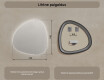 Ebaregulaarne peegel LED valgustatud dekoratiivne disain 74x74cm jaheda LED värviga 7000K, sooja värviga 3000K või neutraalse värviga 4500K. #7