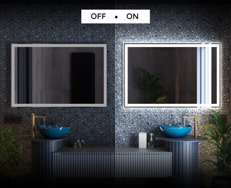 Disaineri taustavalgustusega LED-vannitoa peegel L01 #3