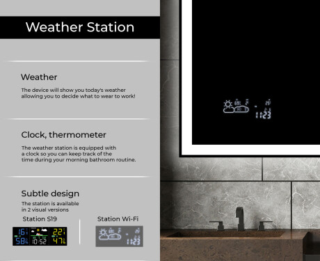 Disaineri taustavalgustusega LED-vannitoa peegel L01 #5