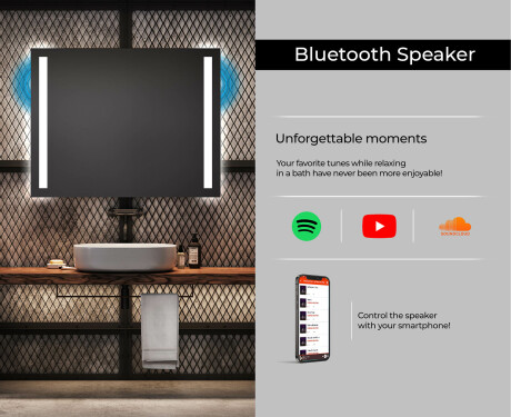 Disaineri taustavalgustusega LED-vannitoa peegel L02 #6