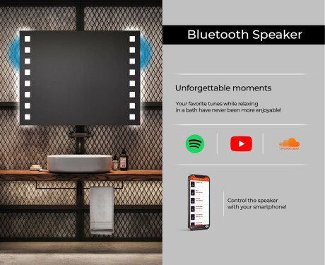 Disaineri taustavalgustusega LED-vannitoa peegel L03 #6