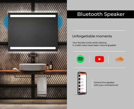 Disaineri taustavalgustusega LED-vannitoa peegel L09 #6