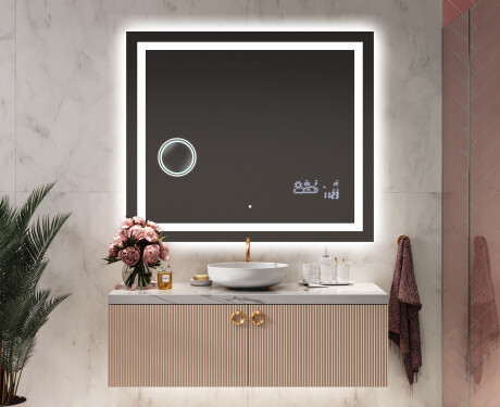 Disaineri taustavalgustusega LED-vannitoa peegel L15 #9