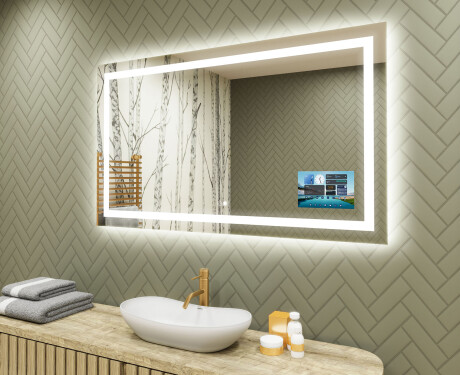 Disaineri taustavalgustusega LED vannitoa peegel L15 120x80cm - SmartScreen, DualColor