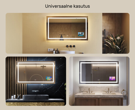 Disaineri taustavalgustusega LED-vannitoa peegel L15 120x80cm - SmartScreen, DualColor, Demister #2