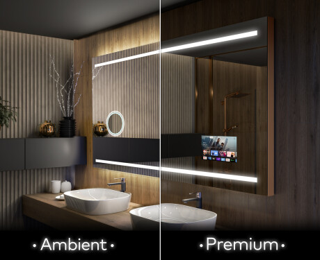 Disaineri taustavalgustusega LED-vannitoa peegel L23