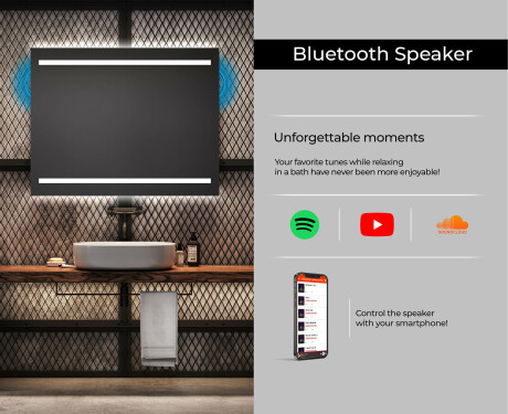 Disaineri taustavalgustusega LED-vannitoa peegel L23 #6