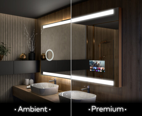 Disaineri taustavalgustusega LED-vannitoa peegel L47