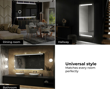 Disaineri taustavalgustusega LED-vannitoa peegel L47 #10