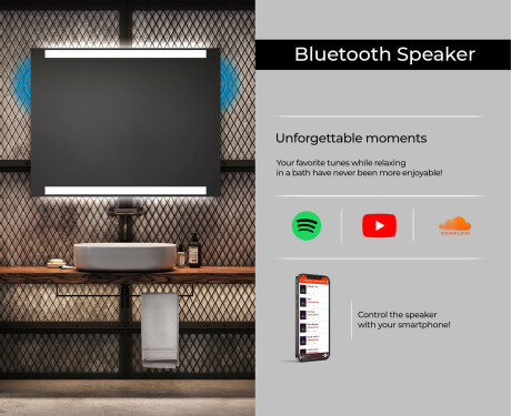 Disaineri taustavalgustusega LED-vannitoa peegel L47 #6