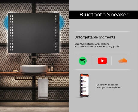 Disaineri taustavalgustusega LED-vannitoa peegel L55 #6