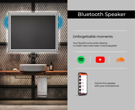 Disaineri taustavalgustusega LED-vannitoa peegel L57 #6