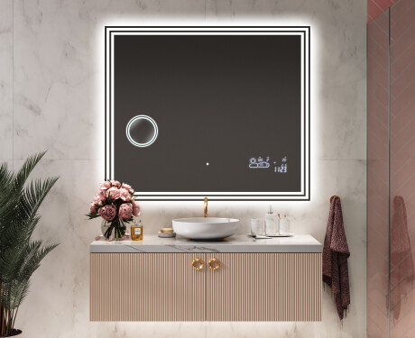 Disaineri taustavalgustusega LED-vannitoa peegel L57 #9