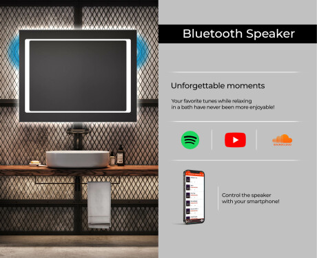 Disaineri taustavalgustusega LED-vannitoa peegel L61 #6