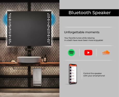 Disaineri taustavalgustusega LED-vannitoa peegel L65 #6