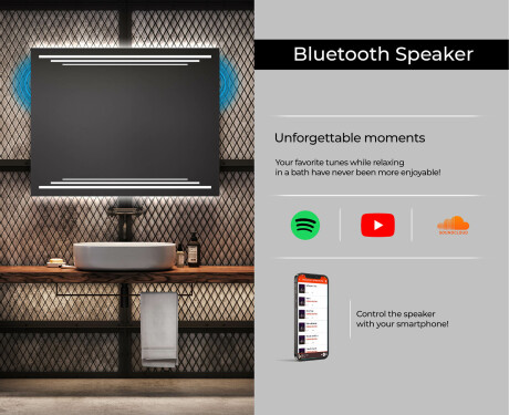 Disaineri taustavalgustusega LED-vannitoa peegel L75 #6