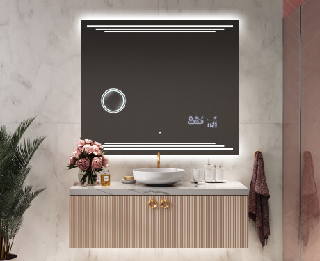 Disaineri taustavalgustusega LED-vannitoa peegel L75 #9